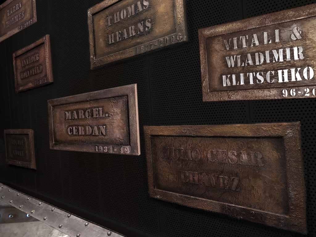 décorateur salle de sport Les grands boxeurs de 1900 à nos jours