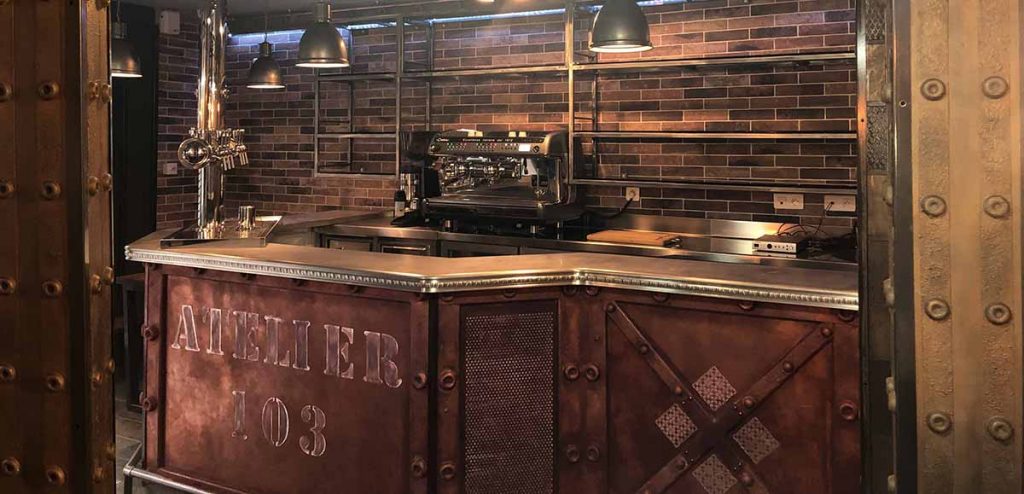 enseigne métal bar bistrot