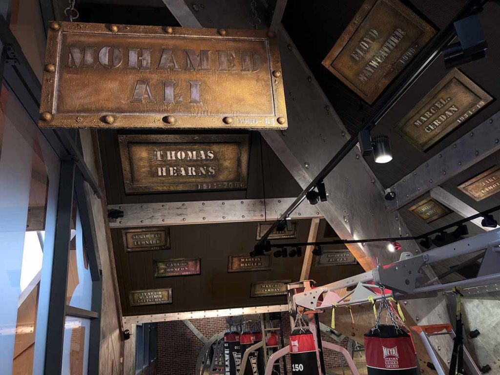 tableau style industriel boxeur salle de boxe