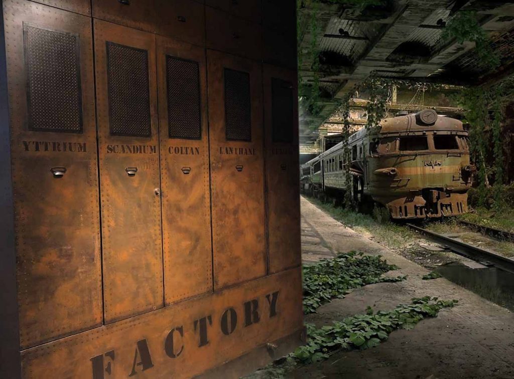 Vestiaire style industriel avec Métallisation 3 nuances sur support lisse