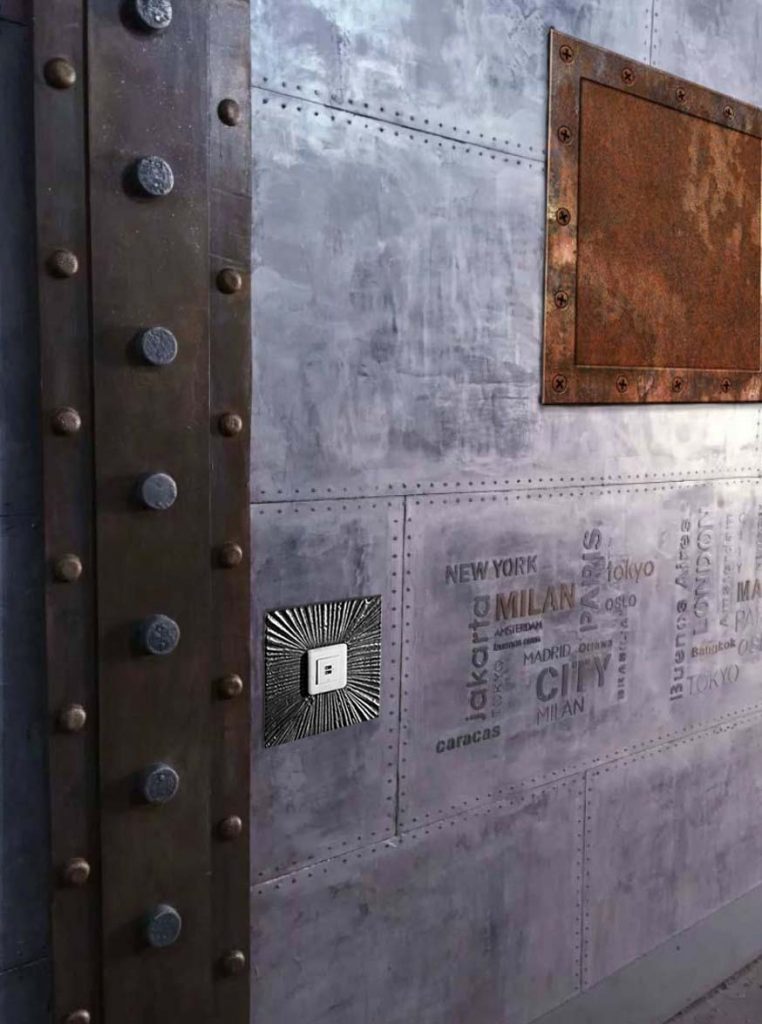 Décoration sur BA13 pour des murs métal style industriel