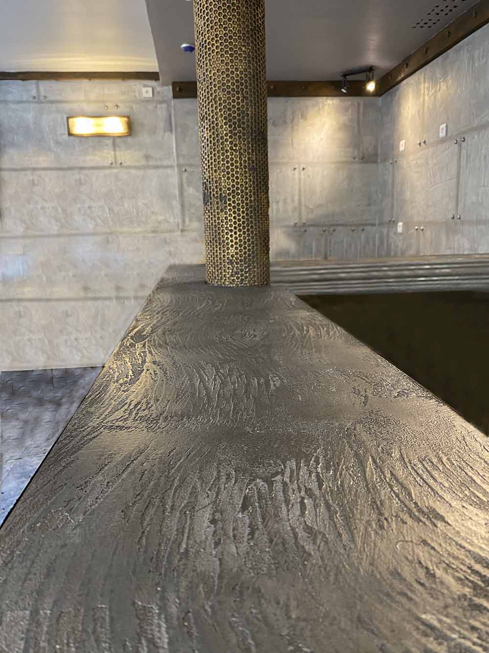 comptoir de bar style industriel métallique