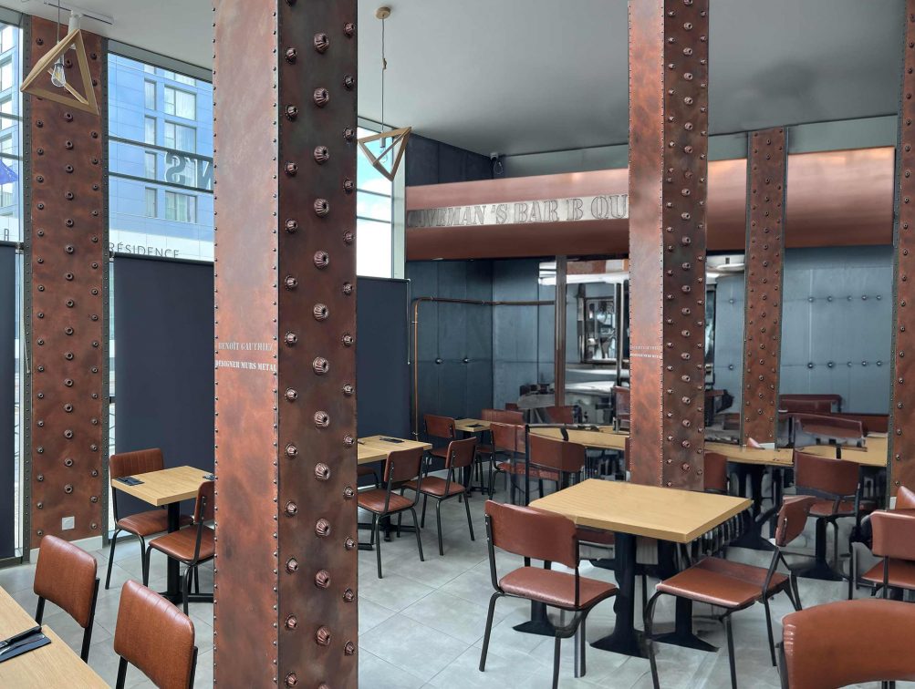 designer murs restaurant industriel