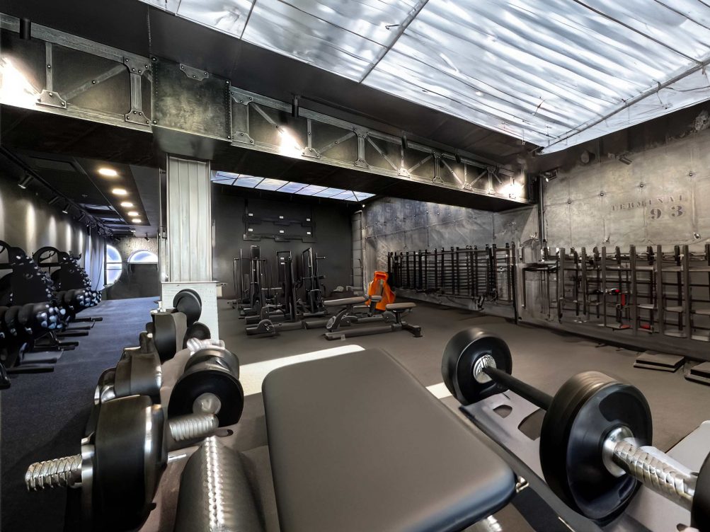 salle de fitness industrielle