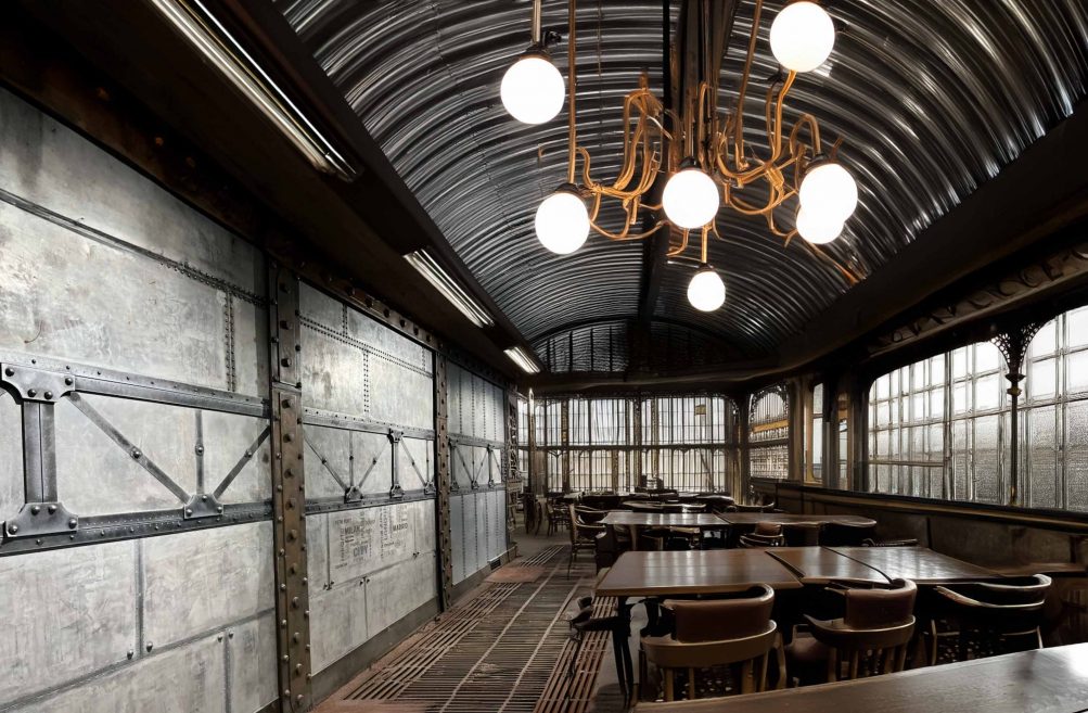 décoration murs métal sur BA13
décorateur style Eiffel industriel