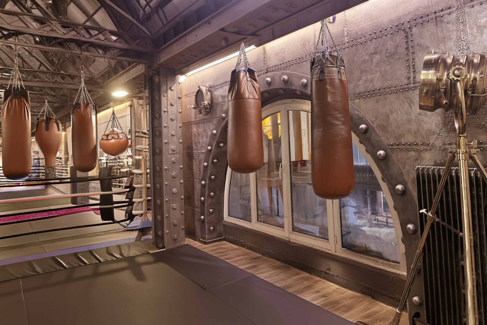 salle de fitness style industriel