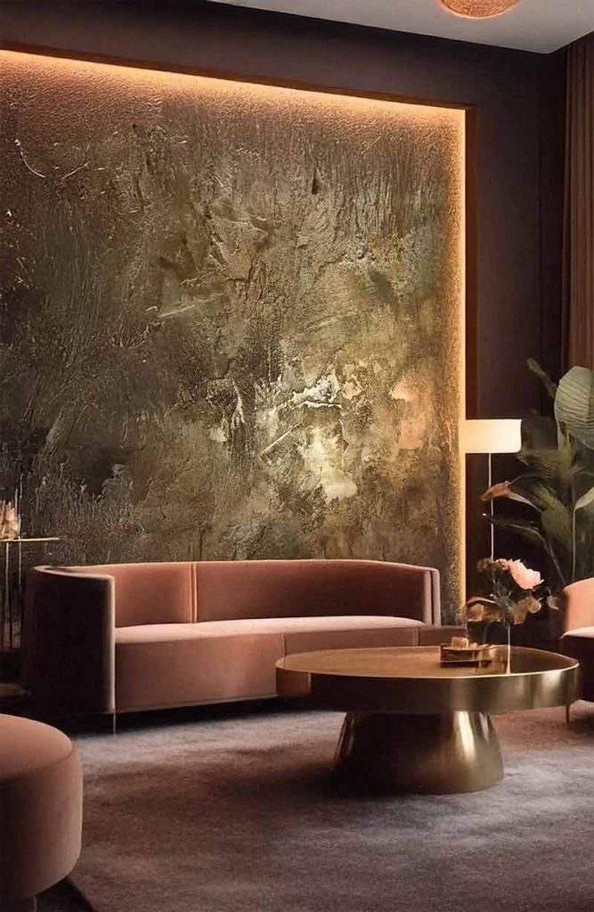 décoration hôtel murs métal 3D Peinture murale artistique en relief Grande Fresque Murale 3D décoration hôtel murs métal 3D